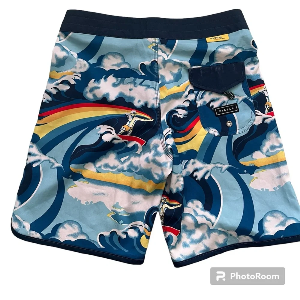Visalia men’s surfing print shorts 28 - Picture 2 of 3